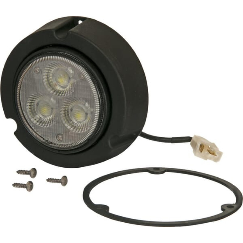 Kramp Darba gaisma LED, 36W, 4000lm, apaļa, 10-30V, 119mm, AMP 2-pin, Wide flood, 3 LED, LA10415