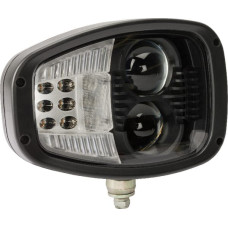 Kramp Headlight LED, RH heavy duty, 22/32W, rectangular, 12-24V, 240x127x164mm, Deutsch 6-pin, Heated, High beam/Low beam, LA10210