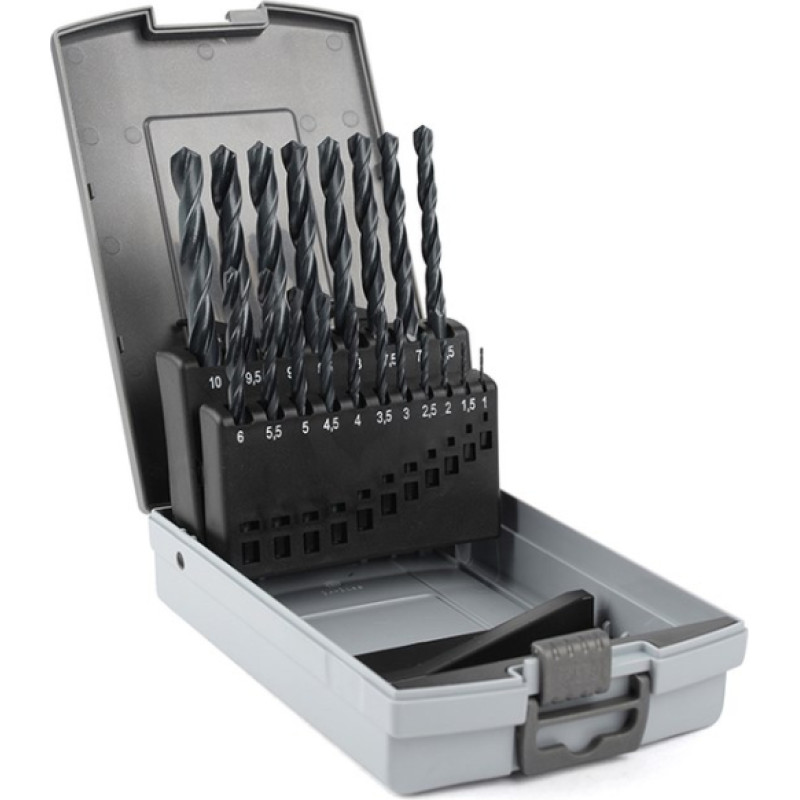 Kamasa Tools HSS metāla urbju 1-10mm kompl.plast. kārbā 19 gab.
