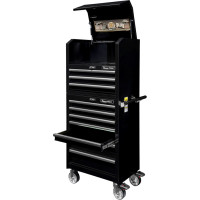 Kamasa Tools instrumentu rati ar augšējo skapi, šauri, melni (K11308)