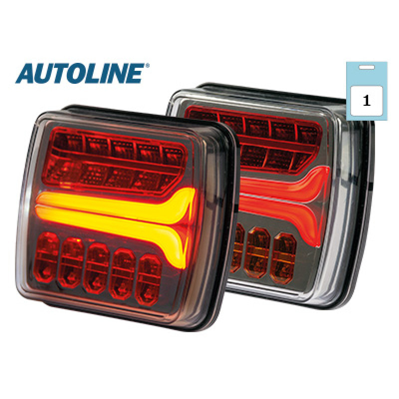 Autoline LED aizmugurējais lukturis, kreisā puse 110x102x37mm