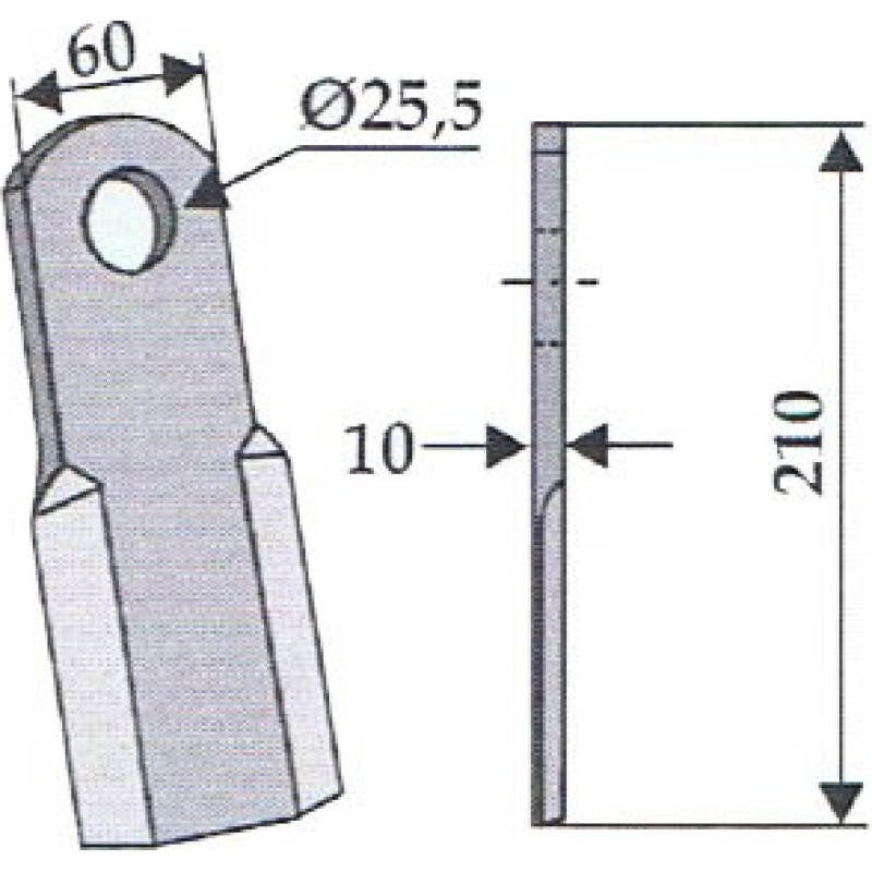 Granit Straight knife 63-BRE-20 Breviglieri