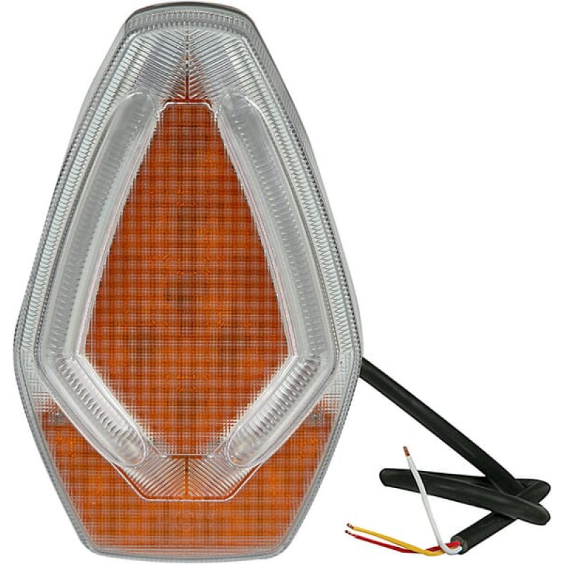 Kramp Virziena un gabarītgaismas LED, priekšējais 12V, dzintara/balts, pieskrūvēts, L261631