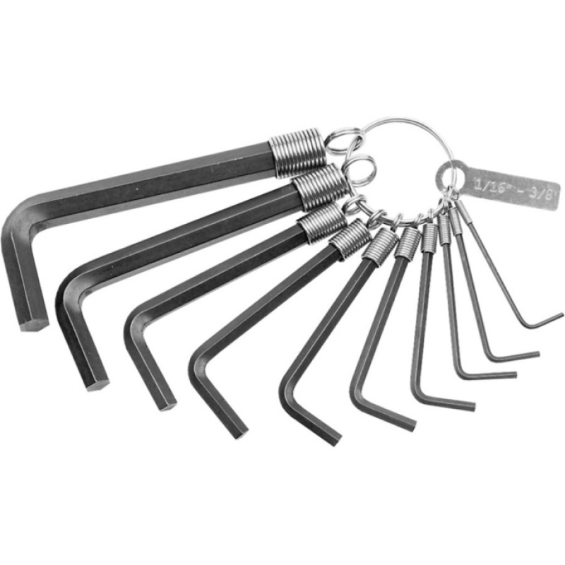 Kamasa Tools Īso L veida seškanšu kompl. 1/16'' - 3/8''