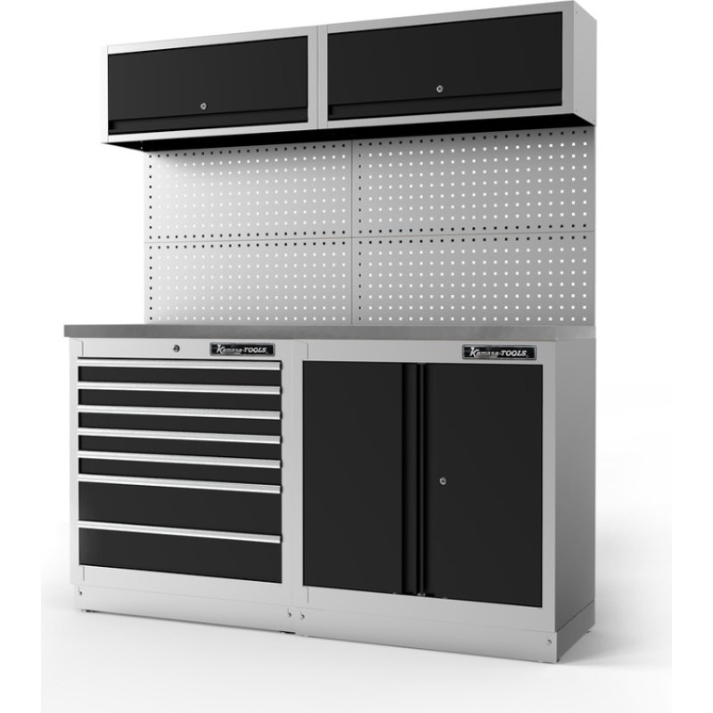 Kamasa Tools Darbnīcas interjers 2 moduļi ar nerūsējošā tērauda darba virsmu – K11340