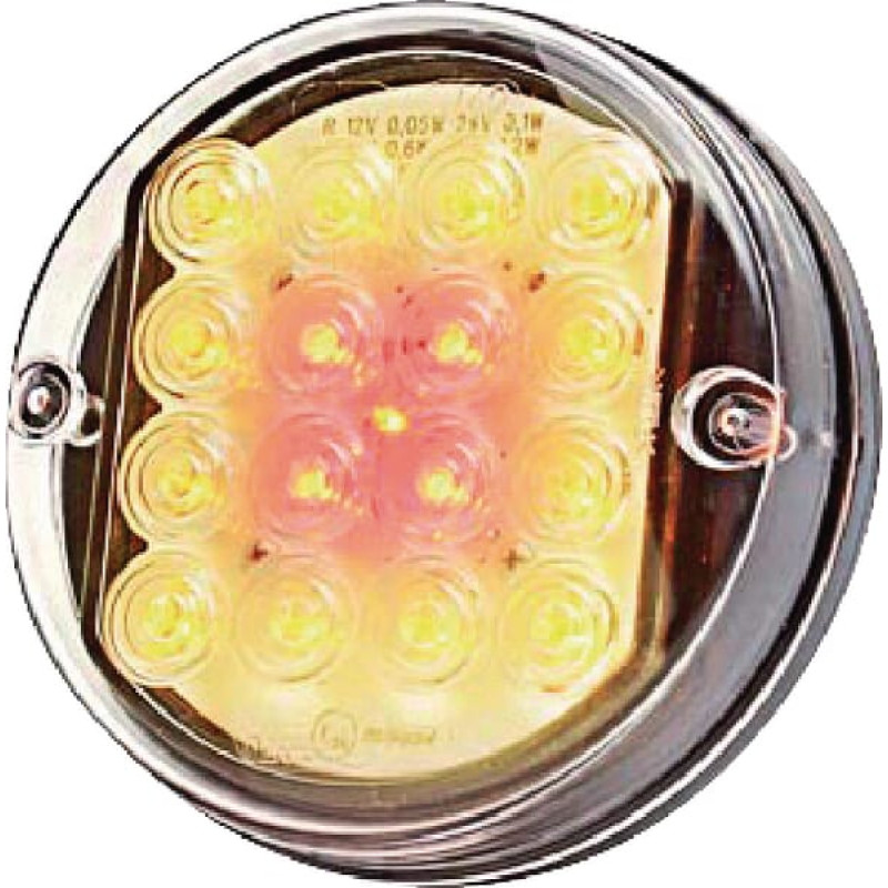 Kramp Multifunction rear light LED, round, 12-24V, 115mm, 5-pin, LA40048