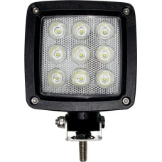 Kramp Darba gaismas LED, 27W, 3000lm, kvadrātveida, balts, 10/30V, Deutsch spraudnis, Wide flood, 9 LED LA10555