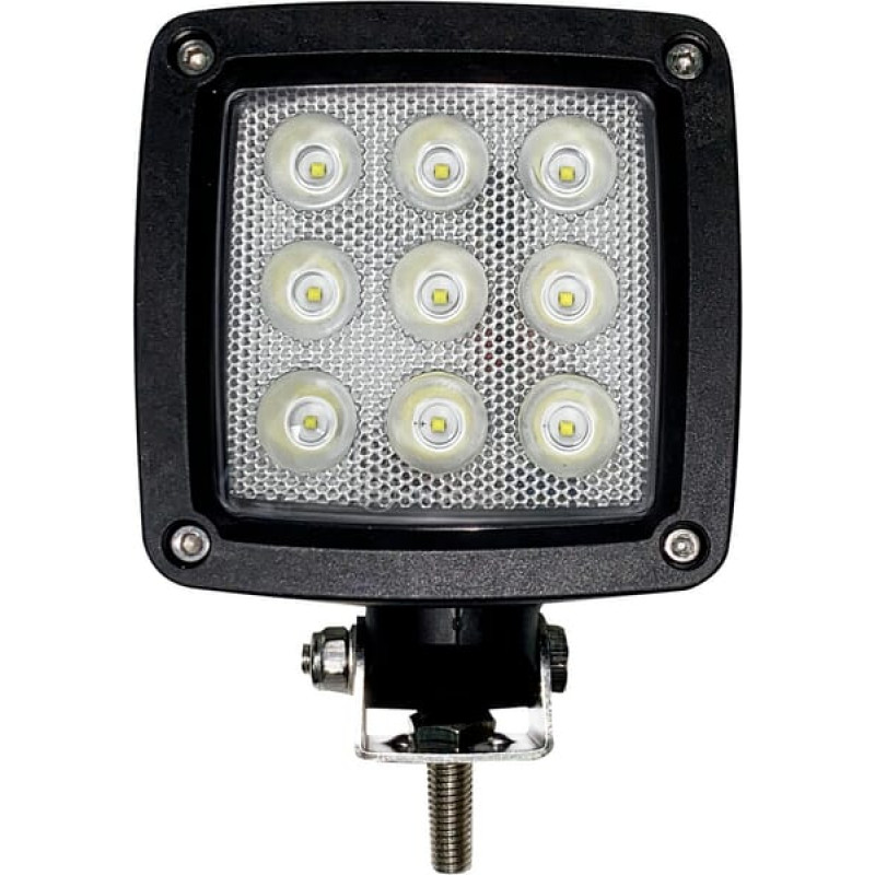 Kramp Darba gaismas LED, 27W, 3000lm, kvadrātveida, balts, 10/30V, Deutsch spraudnis, Wide flood, 9 LED LA10555