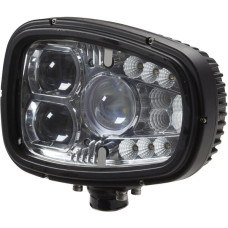 Kramp Headlight LED, LH 55W, rectangular, 12-24V, 214x172x110mm Deutsch plug, Heated, LA10213