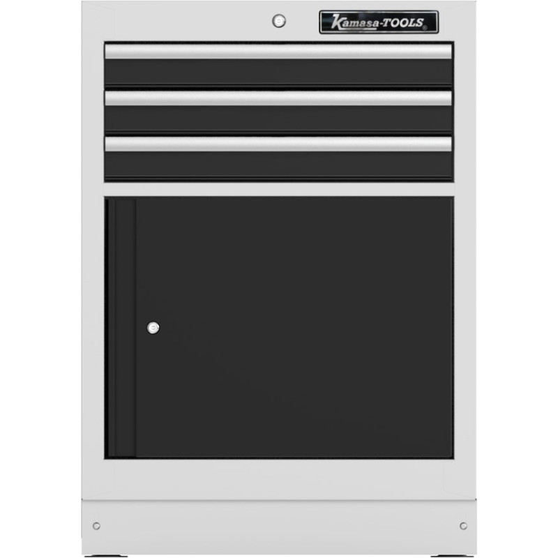 Kamasa Tools Instr. skapis tukšs ar durt. + 3 atv. 676mm pelēks