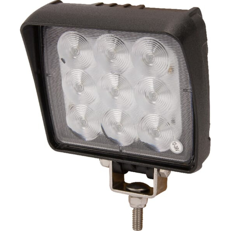 Kramp Work light LED, 18W, 2160lm, square, 12/36V, 142x58.1x122mm Deutsch plug, Flood, LA10093