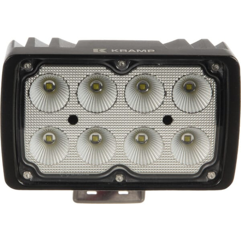 Kramp Work light LED, 40W, 4000lm, rectangular, white, 152x75x108mm Deutsch plug, Wide flood, 8 LED's, LA10414