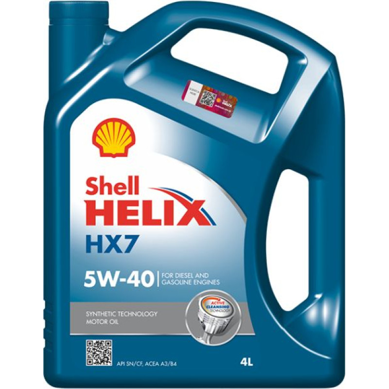 Shell Motoreļļa Shell HELIX HX7 10W-40, 4L