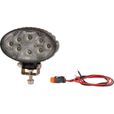 Kramp Darba gaismas LED, 24W, 1920lm, ovāls, 10-30V, balts, 130x53x78mm Deutsch spraudnis, Flood, 8 LED, LA10085