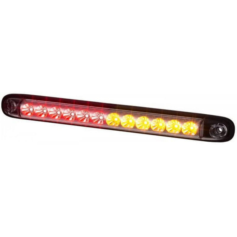 Kramp Aizmugurējais lukturis LED, taisnstūrveida, 12/24V, sarkans/oranžs, 257x27x20mm, 12 LED, LA40067