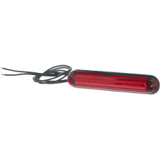 Kramp Marker light LED, 0.7/1.5W, rectangular, 12-24V, red, 133.8x26.8x14.4mm, 6 LED's, LA103162