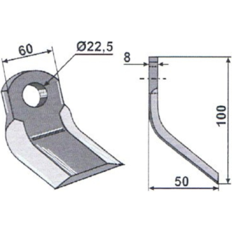 Granit Y-knife 63-TOR-21 Tortella
