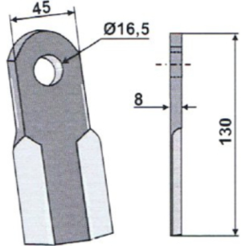Granit Taisnais nazis 63-ZZZ-08 Maschio