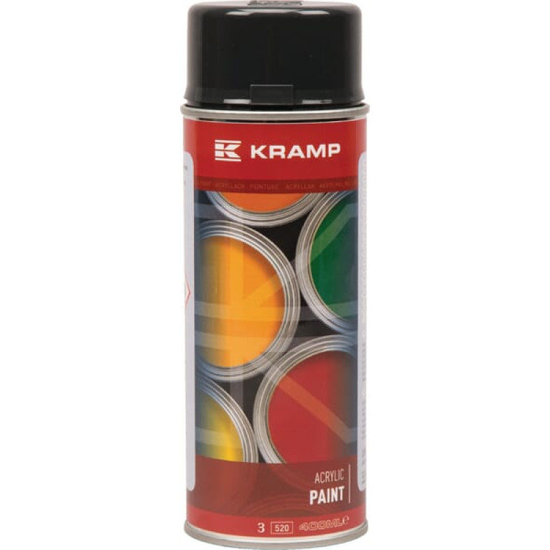 Kramp Krāsa RAL 7021 melni pelēka 400ml Smidzināšanas baloniņš 702104KR