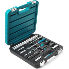 Kamasa Tools 3/8" muciņu un bitu komplekts ar sprūdratu, 34 gab. (K25007)