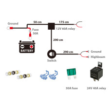 Optibeam papildlukturu vadu komplekts 1605-WK069