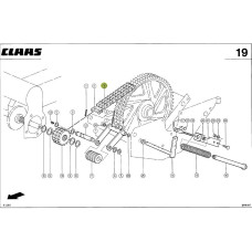 Eu-Gear Producer CLAAS SPRINT lopbarības piekabes rotora piedziņas riteņa ķēde 2125841