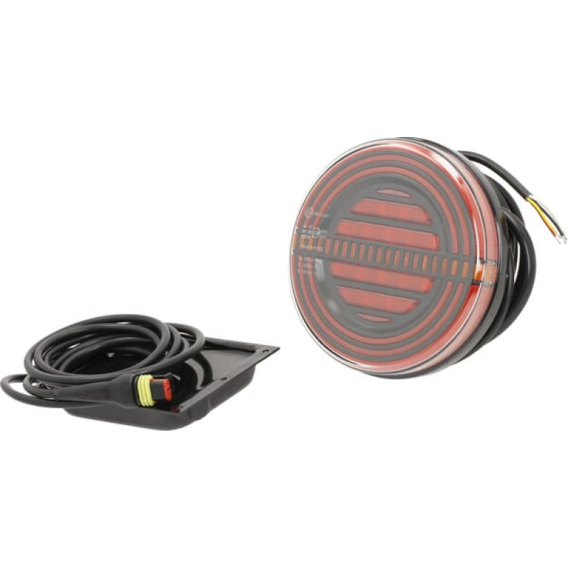 Kramp Multifunction rear light LED, round, 12V (integrated resistance), 142mm, LA40072