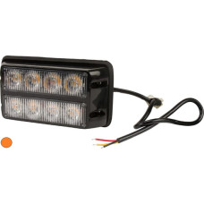 Kramp Warning light LED, 24W, 12-24V, amber, bolt on, 132x66x30mm, 8 LED's, LA20012