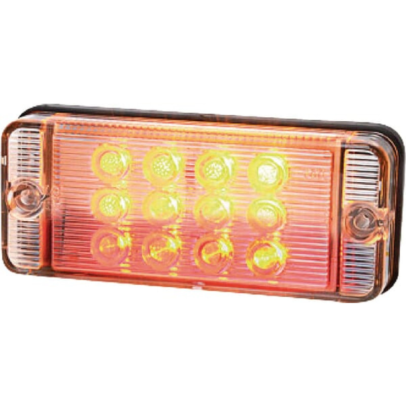 Kramp Daudzfunkcionāls aizmugurējais lukturis LED, taisnstūrveida, 12-24V, 107,4x46,7x23mm, 5 kontaktu, LA40010