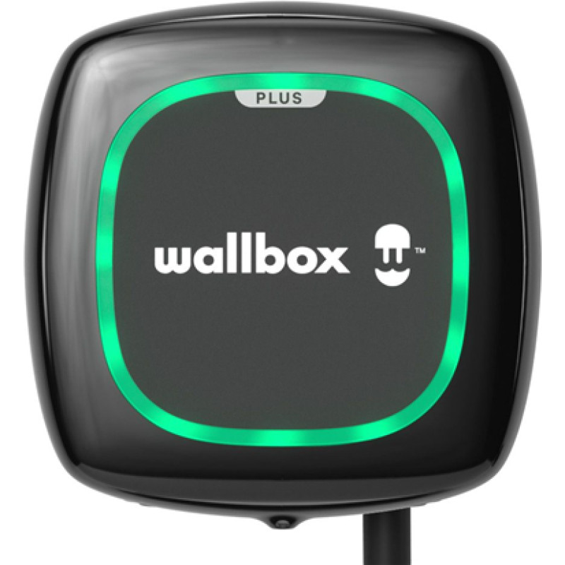 Wallbox | Pulsar Plus elektrisko transportlīdzekļu lādētājs, 5 metru kabelis, tips 2, 11kW, RCD(līdzstrāvas noplūde) + OCPP | 11 kW | Wi-Fi, Bluetooth | 5 m | Melns PLP1-0-2-3-9-002
