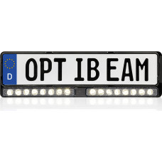 Optibeam LED BAR ar numura zīmes turētāju, 54cm, 9200LM, 5000K, IP68/IP69K (TA Derīgs)
