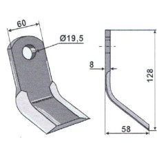 Granit Y-Veida nazis 63-JOH-04 John Deere