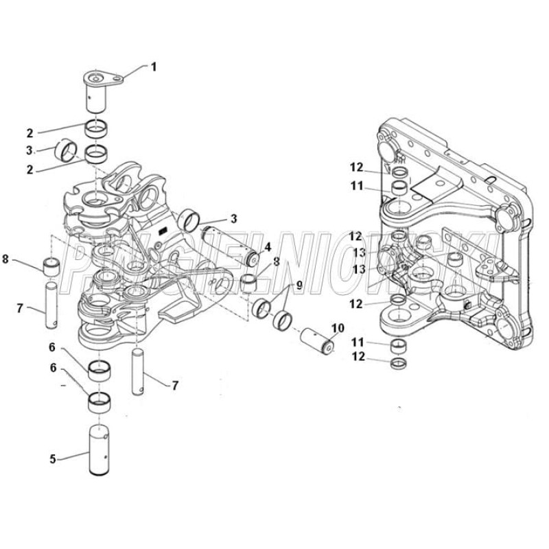 Case Tapa Case 580 590 695 ST T, Ø70 × 185 mm (47558941)