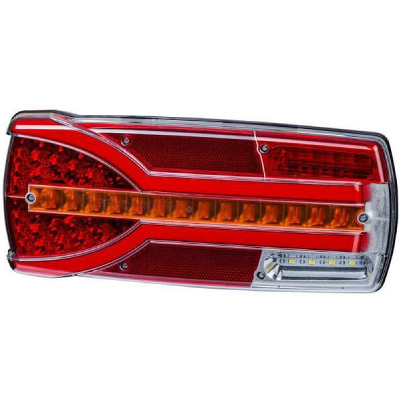 Kramp Aizmugurējais lukturis LH LED, taisnstūrveida, 12/24V, balts/oranžs/sarkans, 304x132x48mm, LA40062