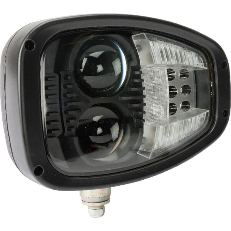 Kramp Headlight LED, LH heavy duty, 22/32W, rectangular, 12-24V, 240x127x164mm, Deutsch 6-pin, Heated, High beam/Low beam, LA10209