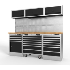 Kamasa Tools Darbnīcas interjers 3 moduļi ar koka darba virsmu – K11365