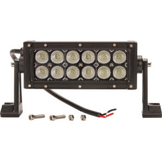 Kramp Work light bar LED, 36W, 3060lm, rectangular, 12/24V, white, 198.6x79.5mm, Cable, Flood, 12 LED's, LA10302