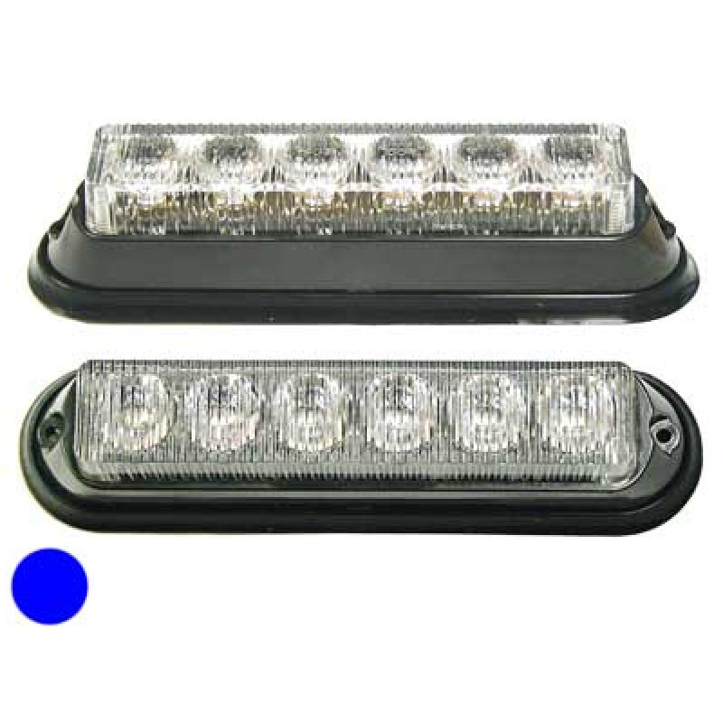 LED horizontāls signāla lukturis, zils 152x33x28mm