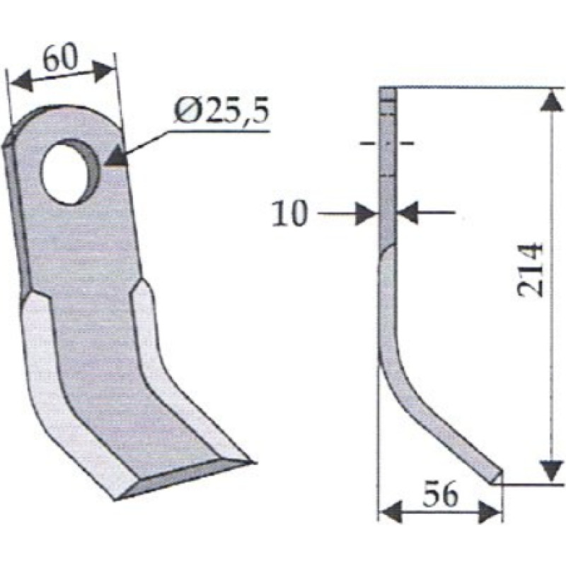 Granit Y-knife 63-TIE-04 Tierre