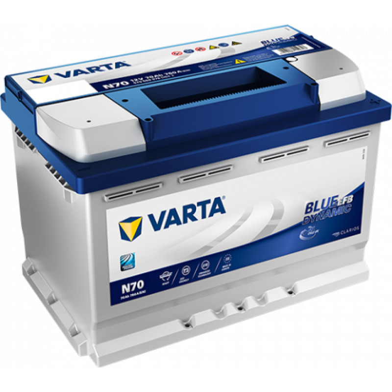 Varta 70Ah 760A Dynamic EFB 278*175*190 -+ B13