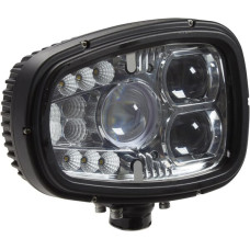 Kramp Headlight LED, RH 55W, rectangular, 12-24V, 214x172x110mm Deutsch plug, Heated, LA10214