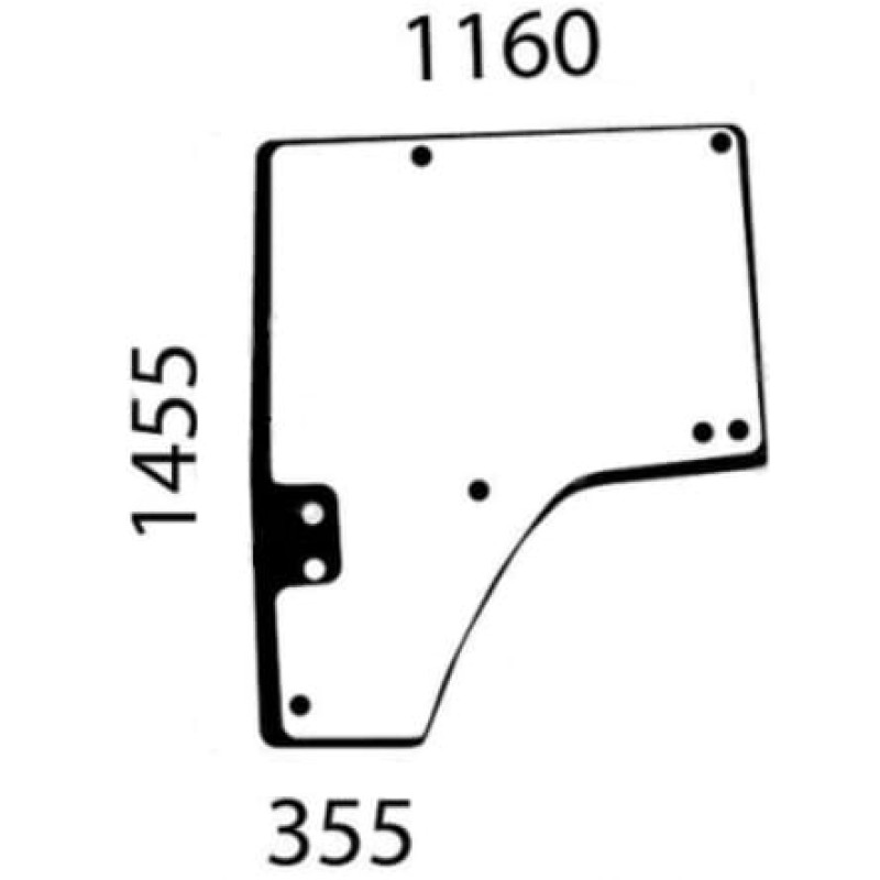 John Deere Door glass left  R564765