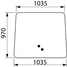 John Deere Fiksēts vējstikls R219644