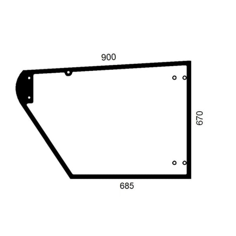 John Deere Door glass  AZ55396