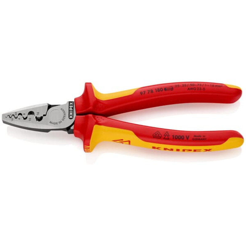 Knipex Crimping pliers for end sleeves  9778180