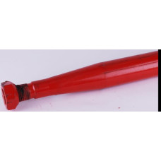 Kverneland Loader tine, straight, square section 35x1400mm, pointed tip with M33x2mm nut, red,   KK241126