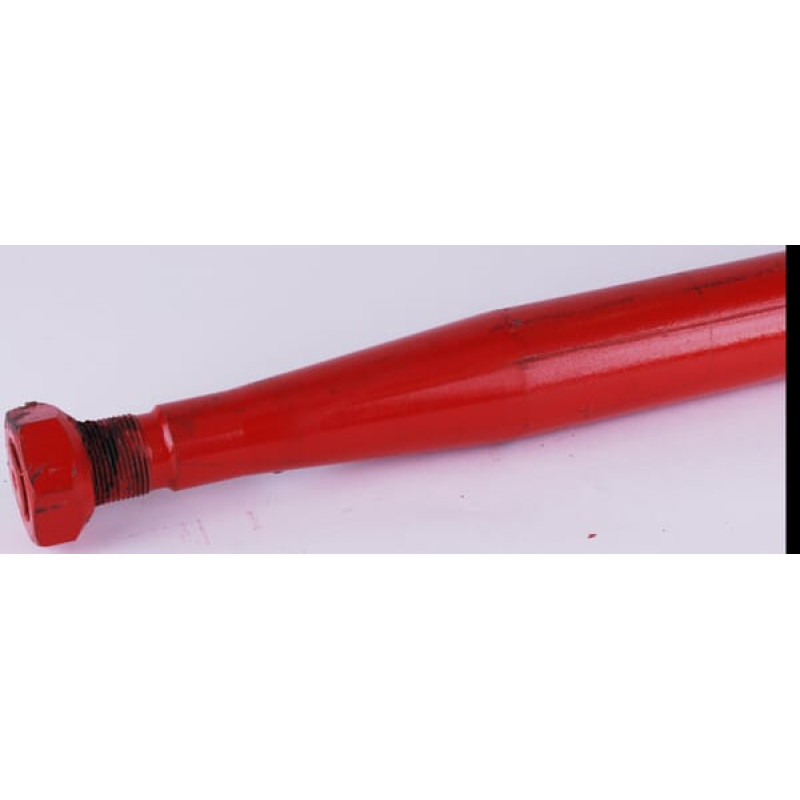 Kverneland Loader tine, straight, square section 35x1400mm, pointed tip with M33x2mm nut, red,   KK241126