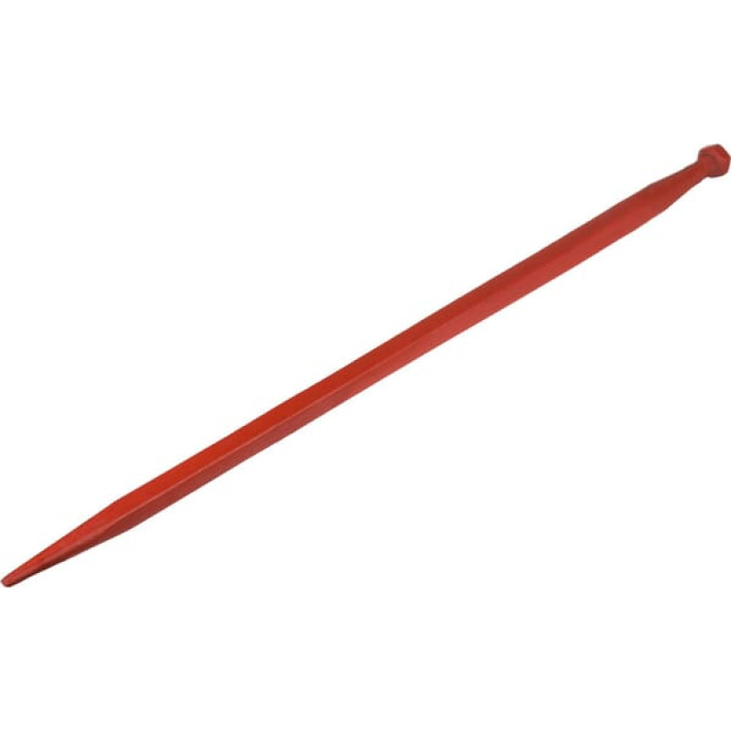 Kverneland Loader tine, straight, square section 45x1100mm, pointed tip with M30x2mm nut, red,   KK241166A