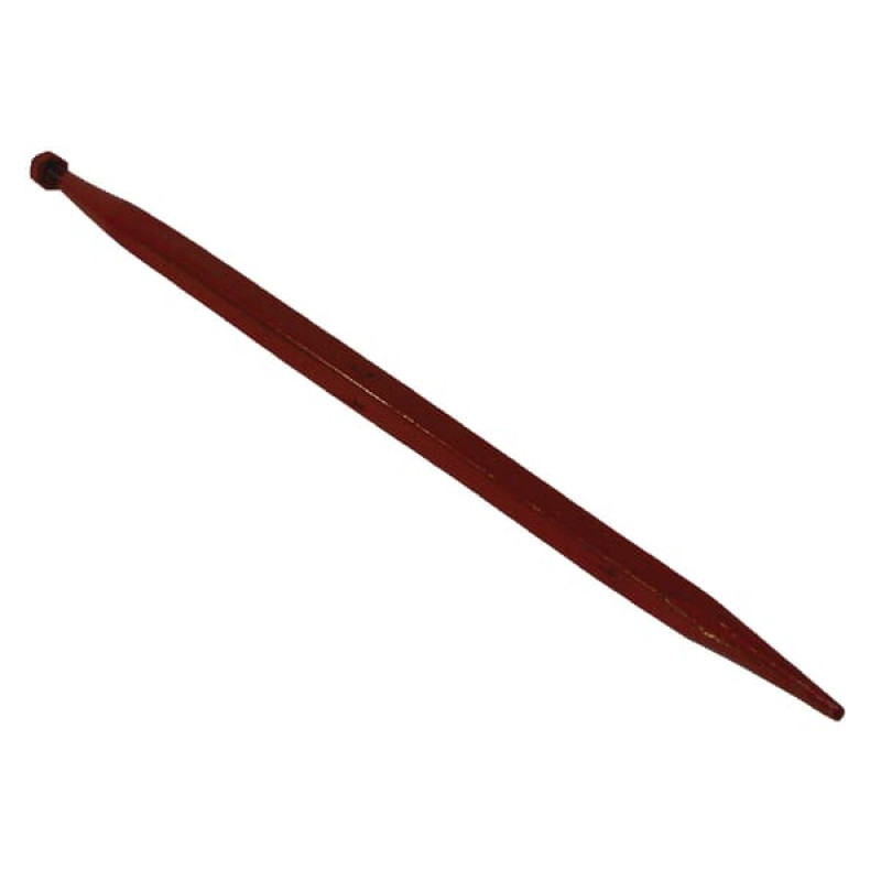 Kverneland Loader tine, straight, square section 36x810mm, pointed tip with M20x1.5mm nut, red,   KK221151