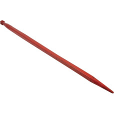 Kverneland Loader tine, straight, square section 45x1240mm, pointed tip with M30x2mm nut, red,   KK241162A